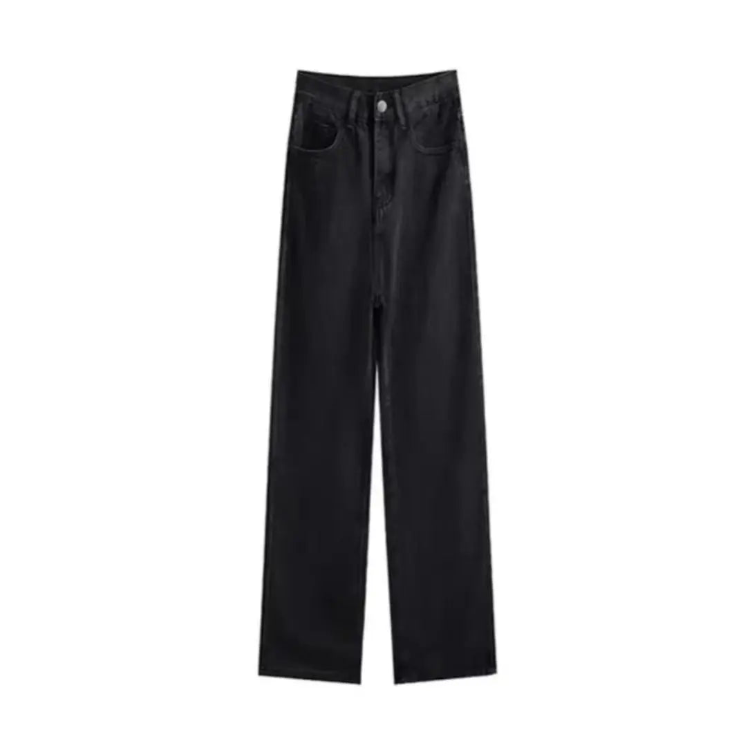 Y2K American Vintage Mottled Totem Print Baggy Jeans Women's High Waist Wide Leg Jeans Women's Harajuku Trendy Hip-hop Jeans
